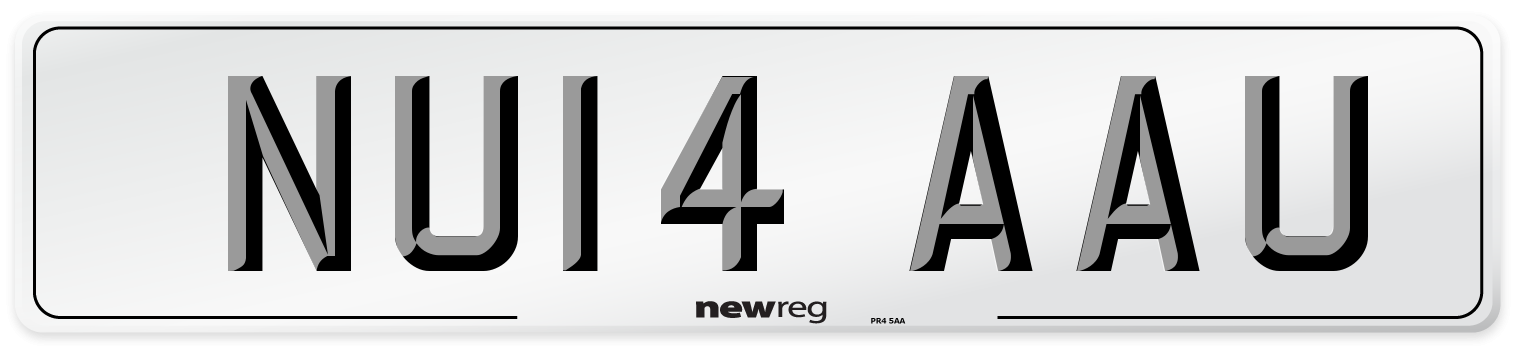 NU14 AAU Number Plate from New Reg